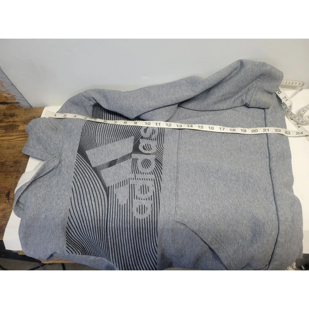 Kids Adidas Gray Hoodie Athletic Logo Pullover‎ Sweatshirt Size Medium